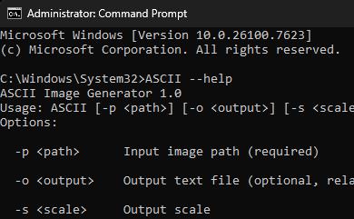 ASCII Image Generator